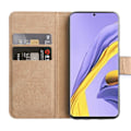 Miniatyrbild 3 av 3: Samsung Galaxy A72 - Plånboksfodral I Äkta Läder - Gul Yellow Gul Yellow Gul