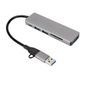 Miniatyrbild 2 av 7: USB C Hub 6 i 1 USB3.0 3xUSB Portar 5Gbps Överföring Avancerat Chipset Portabel Dockningsstation för Hemmakontor Resor