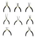 8PCS Mini Tångset Lång Näsa med Tänder Platt Käke Rund Diagonal Näsa Trådändskärningsverktyg Smycketångset