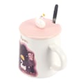 Miniatyrbild 2 av 8: Präglad djurkopp tecknad söt kaffekopp med lock sked