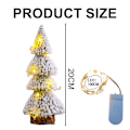 Miniatyrbild 2 av 5: 1 Flocked Cedar Tree with Lights Desktop Christmas Tree