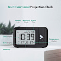 Miniatyrbild 4 av 10: Hosome Projektionsväckarklocka, Digital Väckarklocka Inomhustemperatur 4 Ljusstyrkenivåer 2 Volymnivåer Justerbar 9 Minuters Snooze-funktion 12/24H