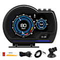 Miniatyrbild 2 av 8: Head Up Display för bil OBD GPS Dual Mode Smart Digital Hastighetsmätare Realtids ECU-dataövervakare med justerbart fäste och omgivningsljusjustering