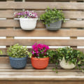 Miniatyrbild 2 av 8: Rattan Blomkruka Vägg Hängande Växtkruka Förvaringskorg för
