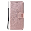 Miniatyrbild 5 av 6: iPhone 15 Fodral Mandala Läder Roséguld