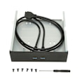Miniatyrbild 1 av 7: USB3.0 Hub Frontpanel 5.25in 2 USB-portar 19pin 5Gbps Frontpanel för optisk enhet för PC-datorchassi