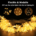 Miniatyrbild 1 av 8: Batteridrivna LED-slingor Ejoyous 6m 19ft 40 snöformade LED-lampor Fe Dekorativ Li