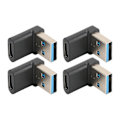 Miniatyrbild 5 av 7: 4st USB Typ C Rätvinkeladapter 10Gbps Överföring Bärbar USB Hane till Typ C Hona Adapter för Bärbara Datorer Stationära Datorer
