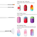 Miniatyrbild 3 av 5: Nagelkonstverktyg Set, Nagelprickverktyg, Nagelstoftborste, Striping