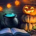 Miniatyrbild 5 av 8: Halloween Led Atomizerlampa Häxkittel Färgväxlande Lampa