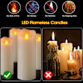 Miniatyrbild 2 av 8: 1 st LED Blockljus, Äkta Vax 20cm med Fjärrkontroll för Bröllopsdekoration 8 tum – 1 styck 8 tum \u2013 1 styck 8 tum – 1 styck 8 tum \u2013 1 styck