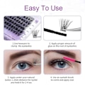 Miniatyrbild 2 av 4: Individuella lösögonfransar - Set natural look volume lash - 40p Svart