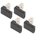 Miniatyrbild 3 av 7: 4st USB Typ C Rätvinkeladapter 10Gbps Överföring Bärbar USB Hane till Typ C Hona Adapter för Bärbara Datorer Stationära Datorer
