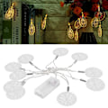 Miniatyrbild 6 av 8: 178cm 10LED Akryl Disk LED Ljus Lampsträng för Fest Högtidsdekoration Snöflinga