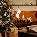 Miniatyrbild 2 av 5: Broderad julstrumpa stickad juldekoration strumpa för familjehelg och julgransspis Style 1