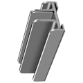 Miniatyrbild 4 av 7: Vertikalt Laptopställ 3 Fack Ordentlig Förvaring Breddjustering Laptoporganisatör för Hemmakontor Grå