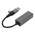 Miniatyrbild 6 av 7: USB till Ethernet RJ45 Adapter Stöd 10 100 1000Mbps Stabilt Chip Silvergrå USB C till RJ45 Adapter för Bärbara Datorer PC