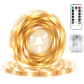 Miniatyrbild 1 av 8: 5m LED-remsa med fjärrkontroll, batteridriven för mångsidig inomhusbelysning Varm vit – 5 m Varm vit \u2013 5 m Varm vit – 5 m Varm vit \u2013 5 m