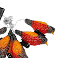 Miniatyrbild 1 av 6: Vattentät 5 LED Akryl Fågel Ljus String Solar Fe Lampa