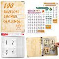 Miniatyrbild 1 av 5: 100 Kuvert Pengar Sparutmaning Flipchart med 100 Tydliga Kontantkuvert A5 Pengar Sparutmaning Flipchart Yellow