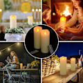 Miniatyrbild 5 av 8: 1 st LED Blockljus, Äkta Vax 20cm med Fjärrkontroll för Bröllopsdekoration 8 tum – 1 styck 8 tum \u2013 1 styck 8 tum – 1 styck 8 tum \u2013 1 styck