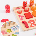 Miniatyrbild 4 av 4: Montessori Pedagogisk Leksak För Barn, Räkneform Staplare i Trä Med Nummerigenkänning & Övning i Addition Subtraktion, Lärspel För Småbarn