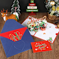 Miniatyrbild 5 av 5: Merry Christmas Pop Up-kort, Handgjorda 3D Popup-gratulationskort, Gåva till jul eller helgdagar, Omslag - Inkluderar kuvert och notislapp Style 2