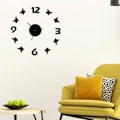 Miniatyrbild 6 av 8: Modern väggklockor Ramlös DIY Stor 3D Icke-tickande klocka för