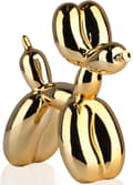Glänande Galvaniserad Ballong (Guld, 17cm) Hundestatue Samlarobjekt