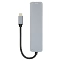 Miniatyrbild 7 av 7: USB C HUB 6 i 1 4K Vid 30HZ 5Gbps Överföring Högupplöst Multimediagränssnitt Adapter för Hemmakontor