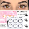Miniatyrbild 8 av 8: 80 Clusters DIY Eye lash Extensions Kit 3D Individual 01(80 Clusters)