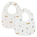 Miniatyrbild 1 av 5: 2 st Baby Haklappar, Bomulls Baby Bandana Haklappar Nyfödda Haklappar Dregel och Tandspricknings Haklappar Style 1