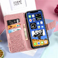 Miniatyrbild 3 av 5: iPhone 11 Mobilskal, iPhone 11 Skal med Korthållare Ställ Kickstand för Kvinnor Flickor Pojkar, iPhone 11 Plånbok Sött Robust PU Läder Flip Rosegold for iPhone 11