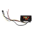 YB28VTM LED Digital Voltmeter Låg Strömlarm Batteriindikator Termometer för 24V Elfordon Golfbilar
