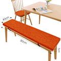 Miniatyrbild 5 av 5: Bänkdyna i linne, halkfri stolsdyna, skobänksdyna med bindningsspänne, orange färg Style 3