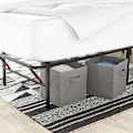 Miniatyrbild 5 av 5: E-handels Vikbara Förvaringskuber - Vikbara Tygförvaringskorgar Organiserare för Barnkammare, Hem, Kontor, 2-pack Gray