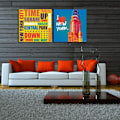 Miniatyrbild 5 av 8: Färgglad mönstrad canvasväggmålning Bild Hemmakontor