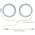Miniatyrbild 7 av 8: Växtväxtlampa 20 LED Växande Ljus Full Spectrum USB Ringlampa för Inomhusväxter Succulenter Fröstart Hushållsblomma Växlampor