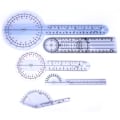 Miniatyrbild 2 av 2: Goniometer Set med medicinska mätverktyg Transparent hållbar infällbar kroppsmåttband Multi Scale Display för fysioterapi och