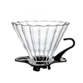 Miniatyrbild 3 av 8: Glasdroppkaffe tratt tratt tjocknat glaskaffe kon