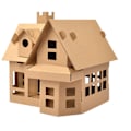 Miniatyrbild 1 av 5: 1 Set Interaktivt Handgjort DIY Monteringskit Pappershusform DIY Monteringstillbehör