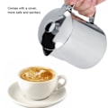 Miniatyrbild 6 av 8: Mjölkskummare i rostfritt stål med lock för kaffe