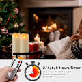 Miniatyrbild 3 av 8: 12 st LED-lampor med timer, flimrande ljus för bröllopsdekoration Grön Grön Grön Grön
