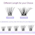 Miniatyrbild 3 av 4: Individuella lösögonfransar - Set natural look volume lash - 40p Svart