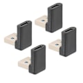 Miniatyrbild 2 av 7: 4st USB Typ C Rätvinkeladapter 10Gbps Överföring Bärbar USB Hane till Typ C Hona Adapter för Bärbara Datorer Stationära Datorer