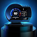 Miniatyrbild 1 av 8: Head Up Display för bil OBD GPS Dual Mode Smart Digital Hastighetsmätare Realtids ECU-dataövervakare med justerbart fäste och omgivningsljusjustering