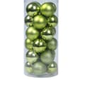 Julekulepynt, 24-pakning Knusesikker Festlig Bryllup Hengende Pynt Juletrepynt, 40 mm light green