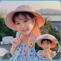 Miniatyrbild 4 av 5: UPF 50+ Pojkflickor Solhatt med Nackskydd Sommar Strandhatt Barn