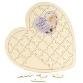 Miniatyrbild 2 av 7: Cepewa Wunschherz Puzzle Holz Hochzeit Gästebuch Party