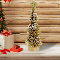 Miniatyrbild 4 av 6: Mini Gold Christmas Trees Decorations Artificial Star Christmas